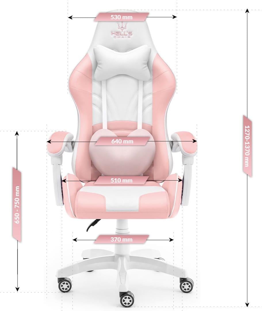 Крісло геймерське Hell's Chair Rainbow Plus-1125 Pink - фото 10
