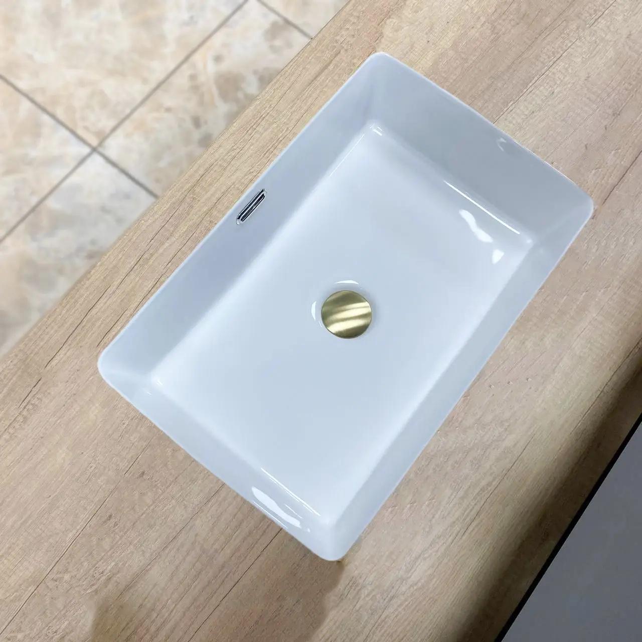 Раковина врезная VBI Merano M прямоугольная 375x560 мм Белый (RM-VBI-018005) - фото 3 Раковина врезная VBI Merano M прямоугольная 375x560 мм Белый (RM-VBI-018005) - фото 3