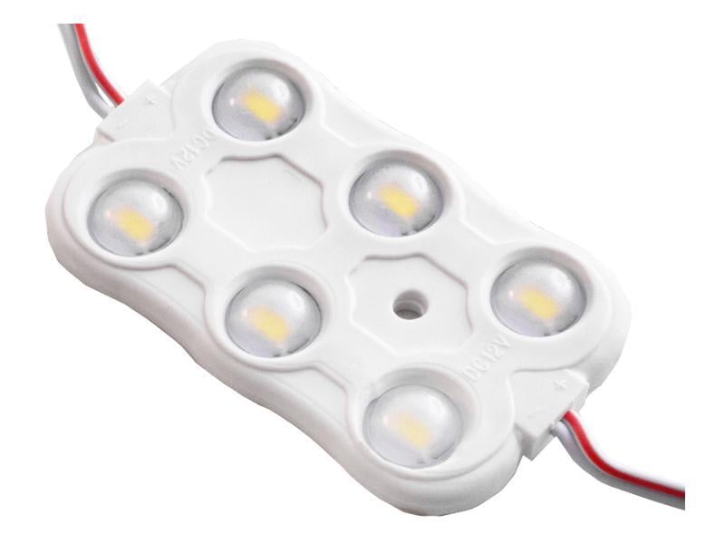 Модуль світлодіодний LEDUA 2835-3x2smd 12V IP65 1,9W лінза по 10 шт. пластина Білий (2454)