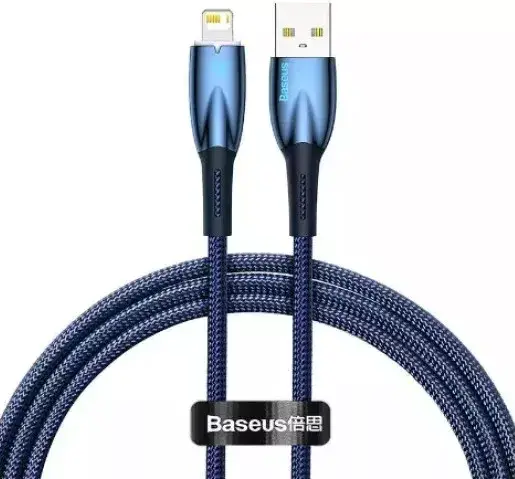 Кабель BASEUS Glimmer Series Fast Charging Cable USB to Lightning CADH000303 2,4A 2 м Blue