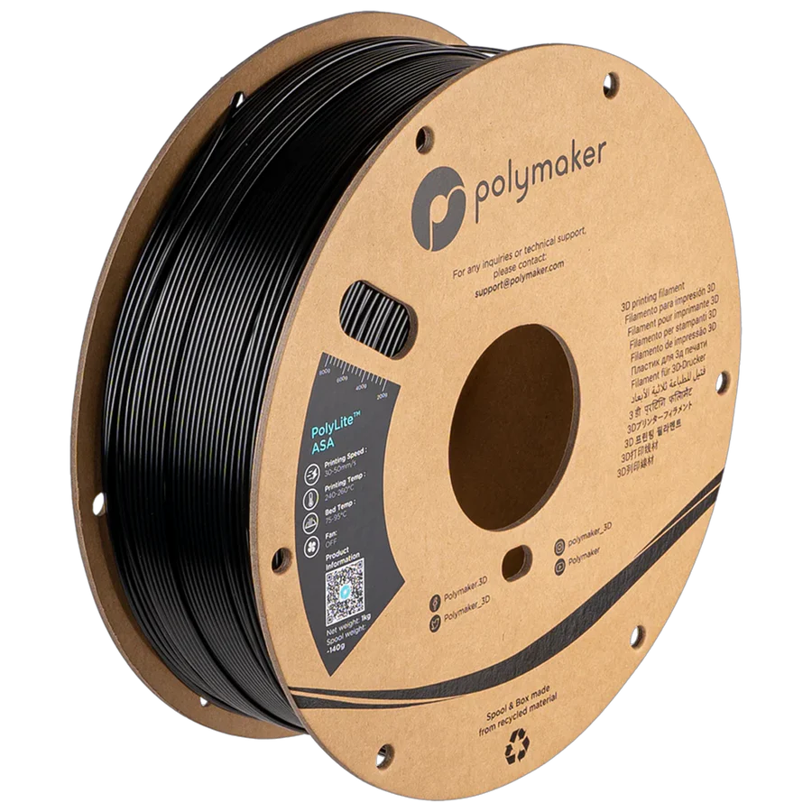 Филамент для 3D-печати Polymaker PolyLite ASA 1,75 мм 1 кг Jet Black