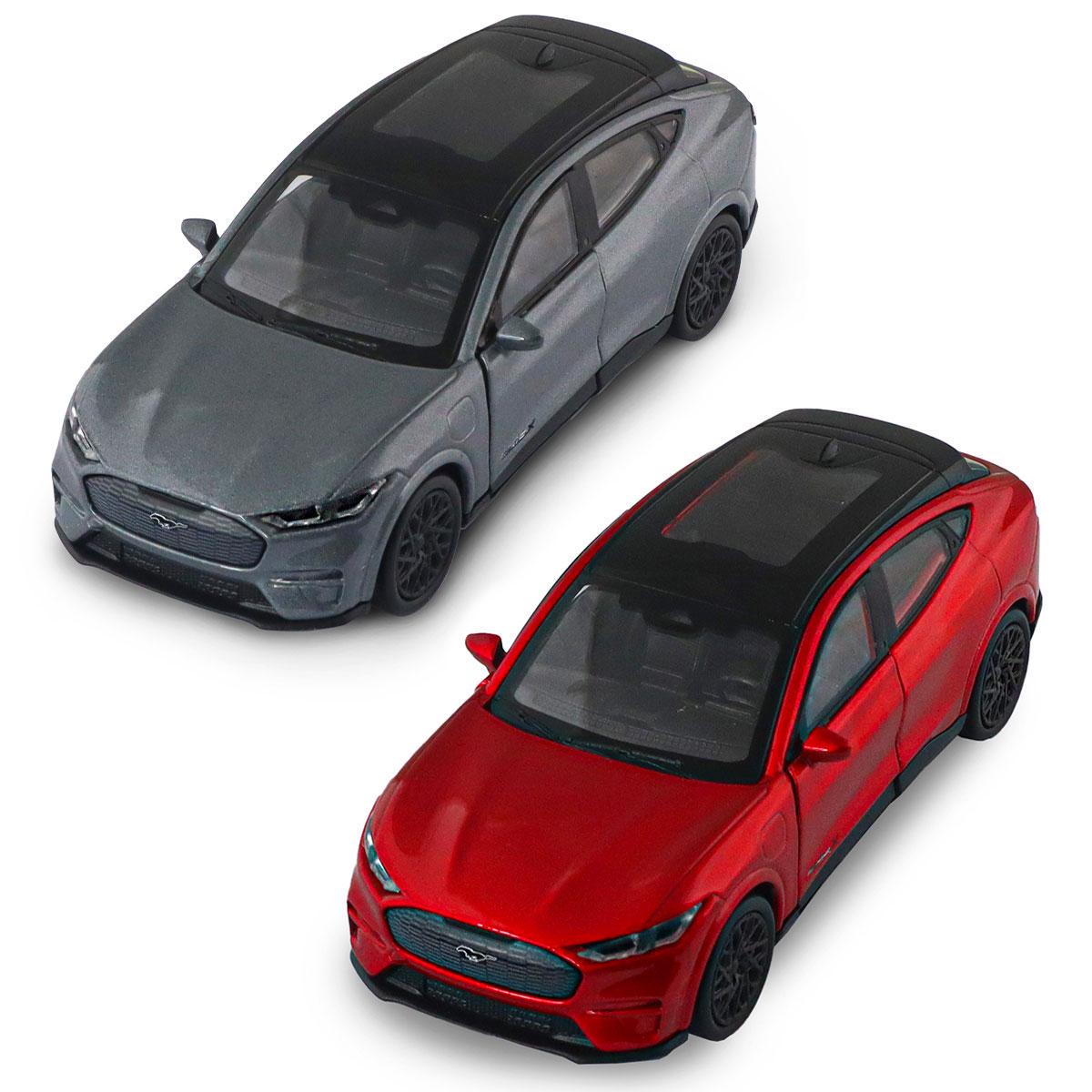 Автомодель игрушечная детская FORD MUSTANG MACH-E GT 2023 Красно-серебристый/серый