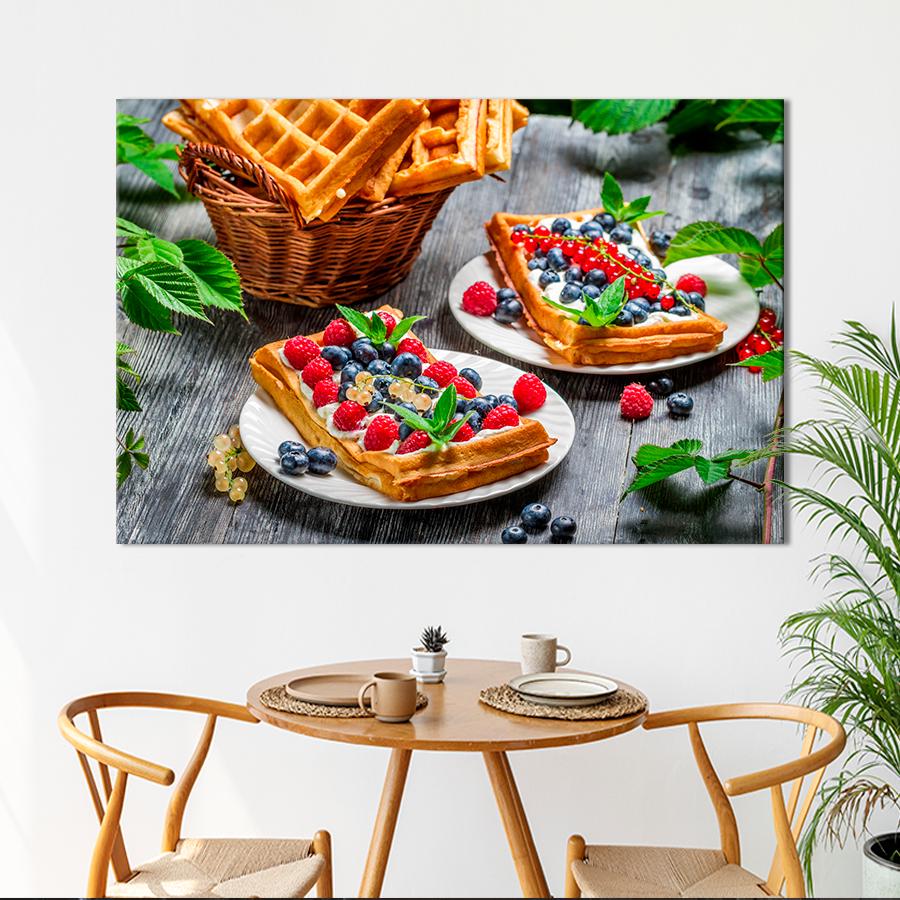 Настенний декор Бельгийские вафли с ягодами 120x80 см (A546-1)