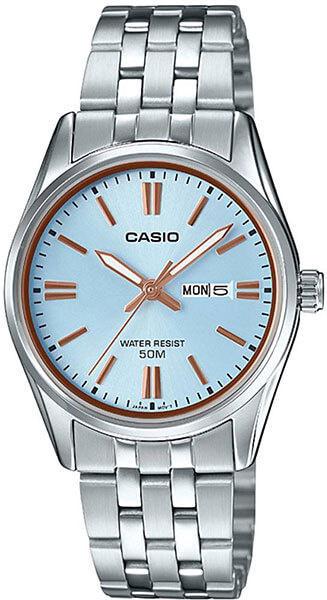 Наручний годинник жіночий Casio LTP-1335D-2A Lady Timeless Collection Блакитний (2822515292)
