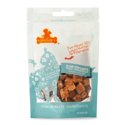 Ласощі Yalute Chicken and Codfish Dices для котів кубики з куркою та тріскою Ласощі Yalute Chicken and Codfish Dices для котів кубики з куркою та тріскою