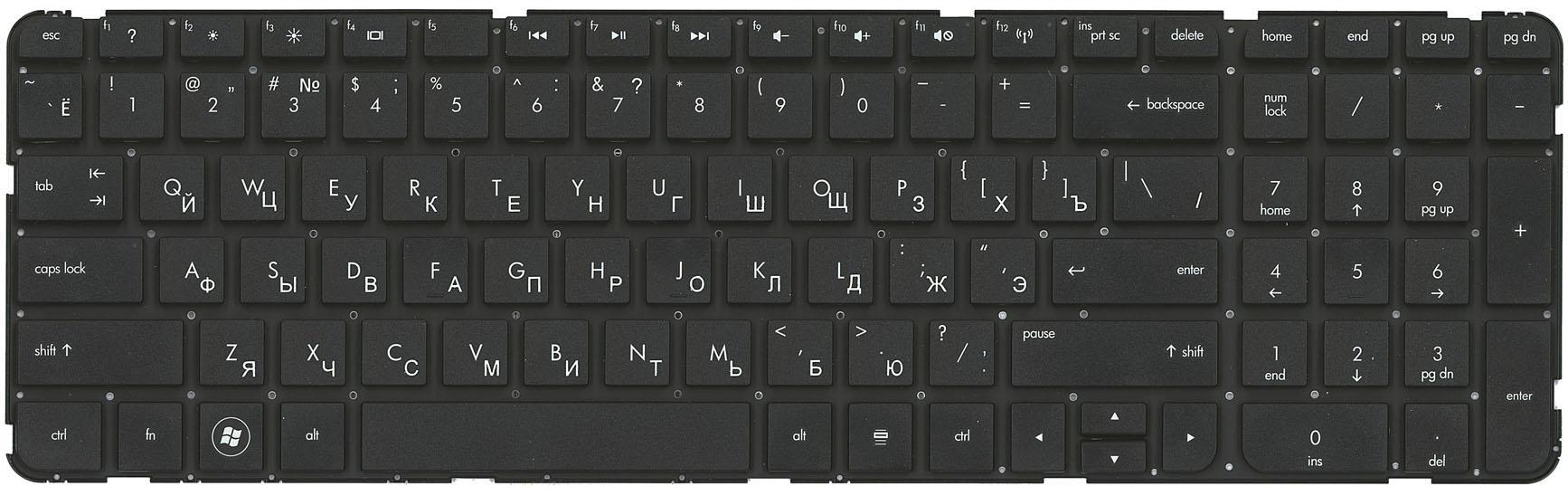 Клавиатура для ноутбука HP Pavilion G7-2000/G7-2100/G7-2200/G7-2300/G7Z-2100/G7Z-2200 Black