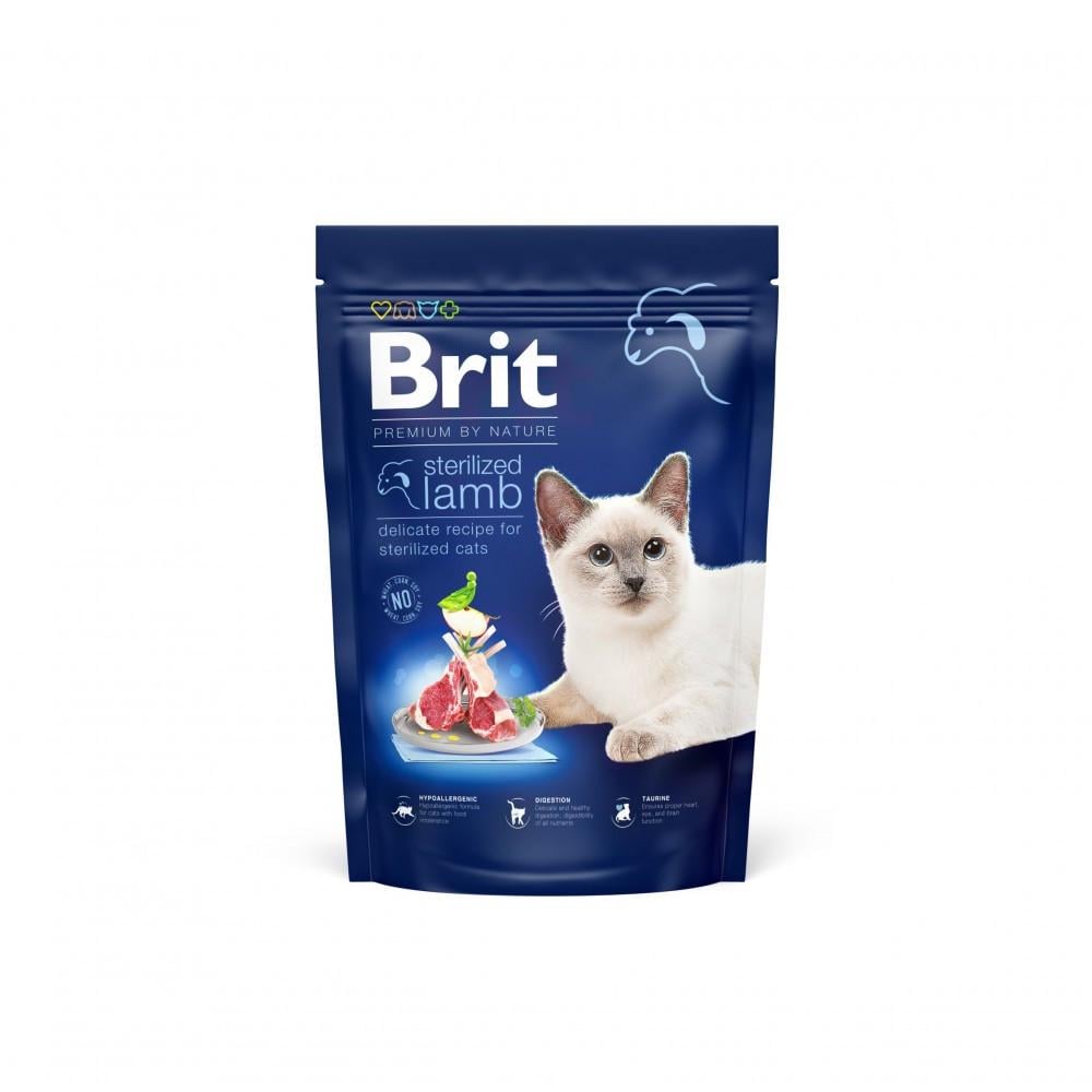 Корм сухой Brit Premium by Nature Cat Sterilized Lamb для стерилизованных кошек с ягненком 800 г (34806651)
