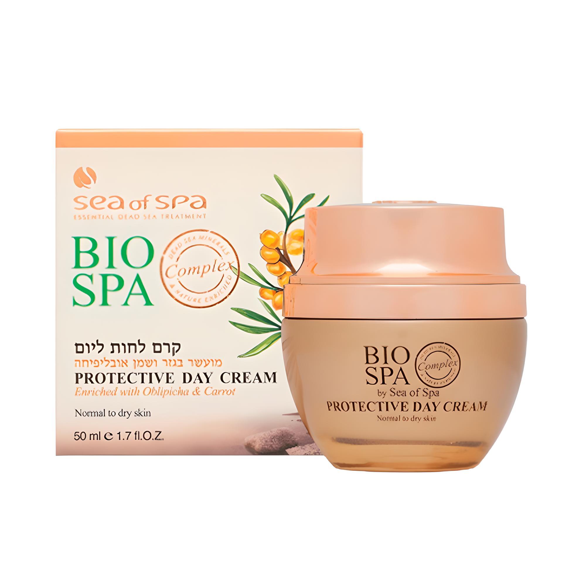 Крем защитный дневной Sea of ​​Spa Bio Spa для нормальной и сухой кожи с маслами моркови и облепихи 50 мл (7290012934537)