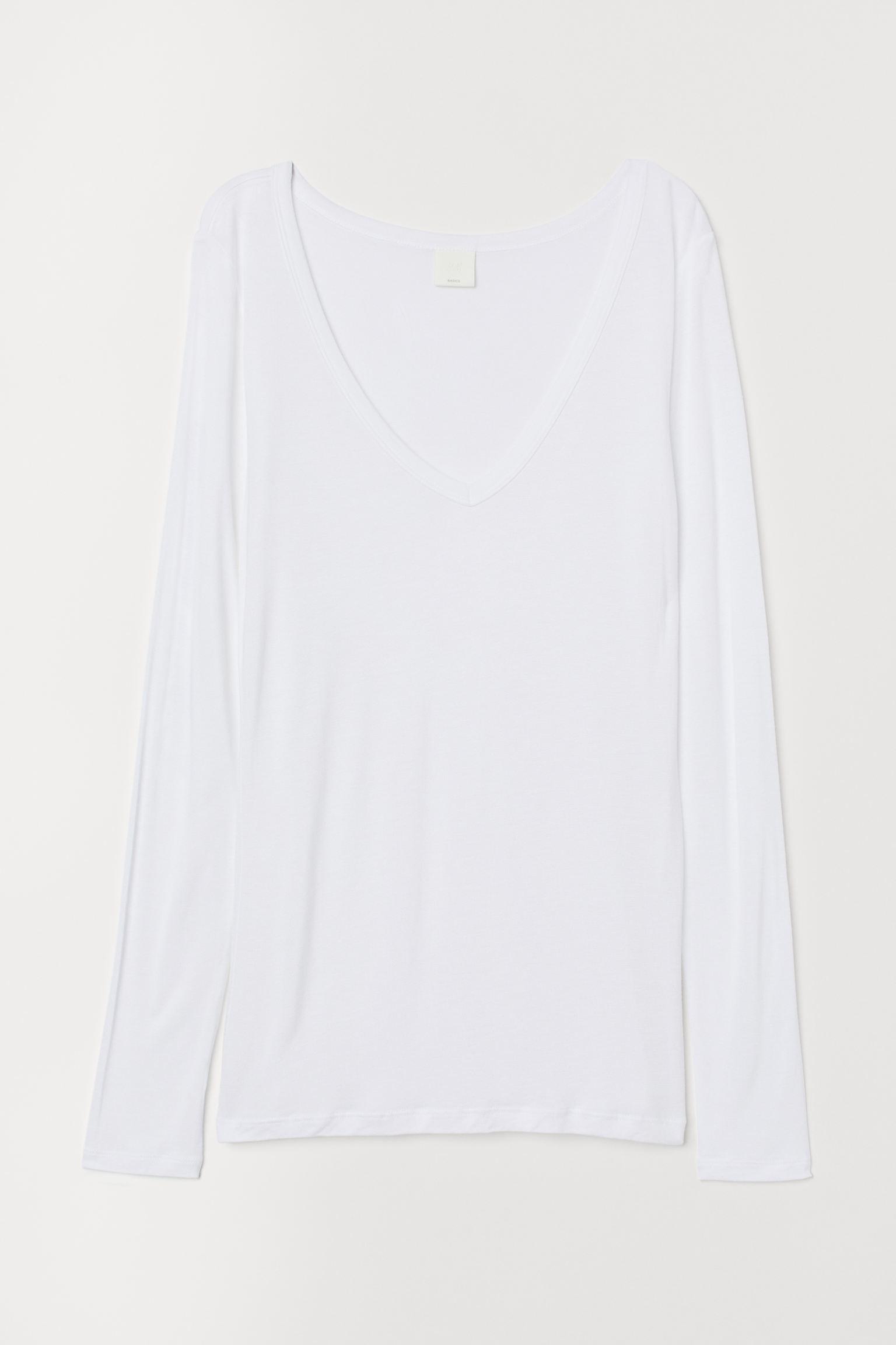 Лонгслив H&M S Белый (19127678130)