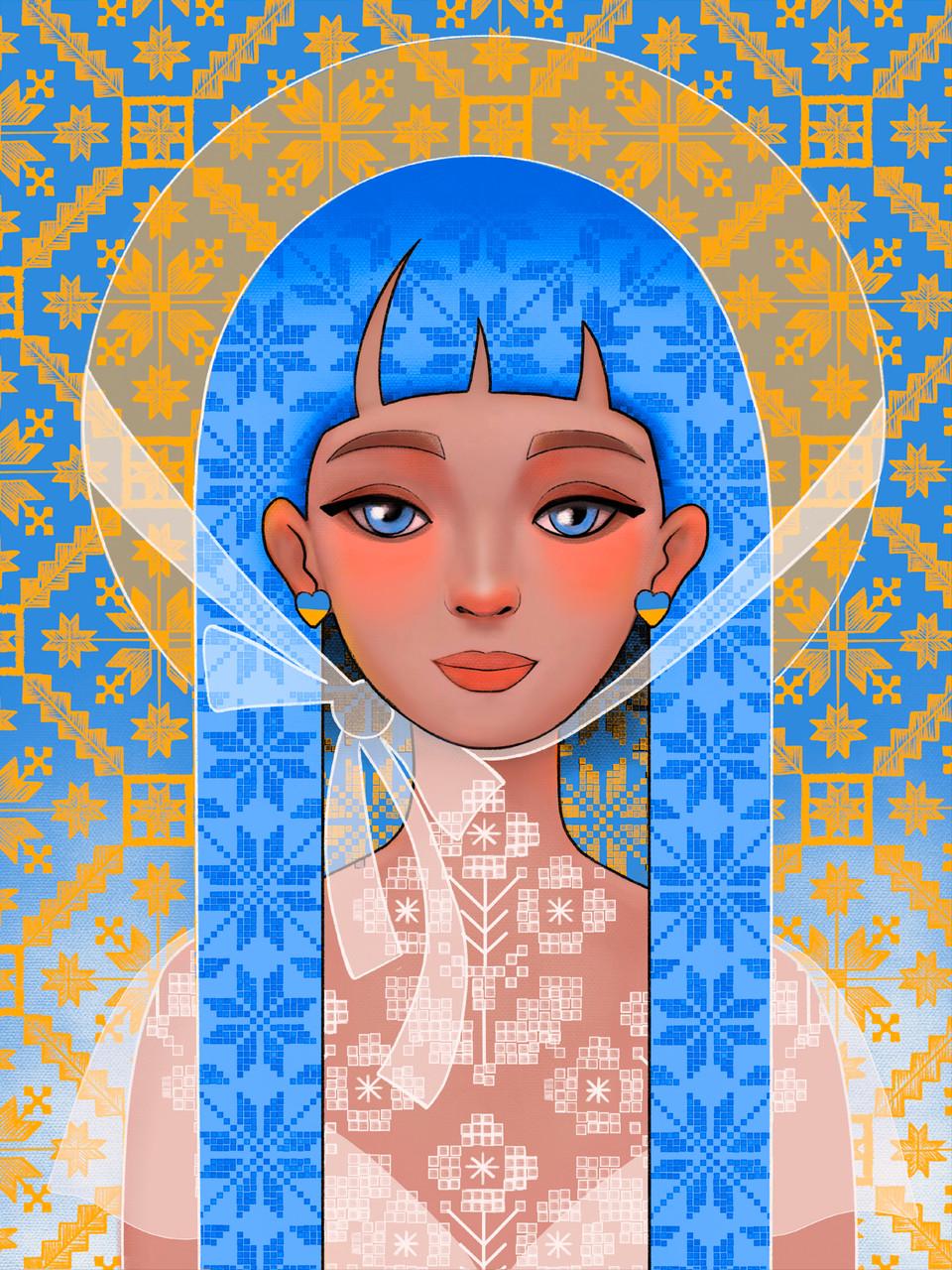 Алмазна мозаїка патріотична Santi Нескорена на підрамнику 30х40 см (954307)