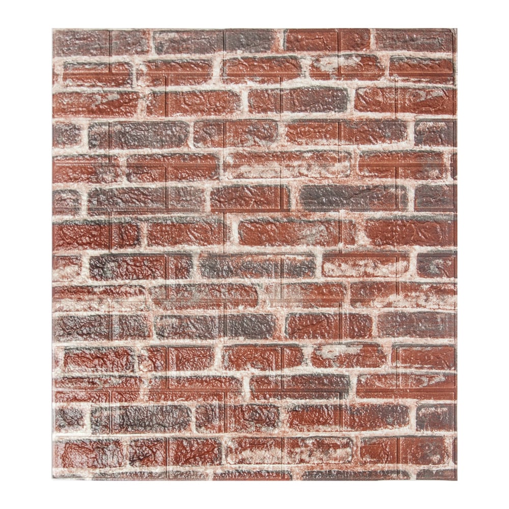 Самоклеящаяся 3D панель Sticker Wall 700x770x5 мм Красный екатеринославский кирпич (00173)