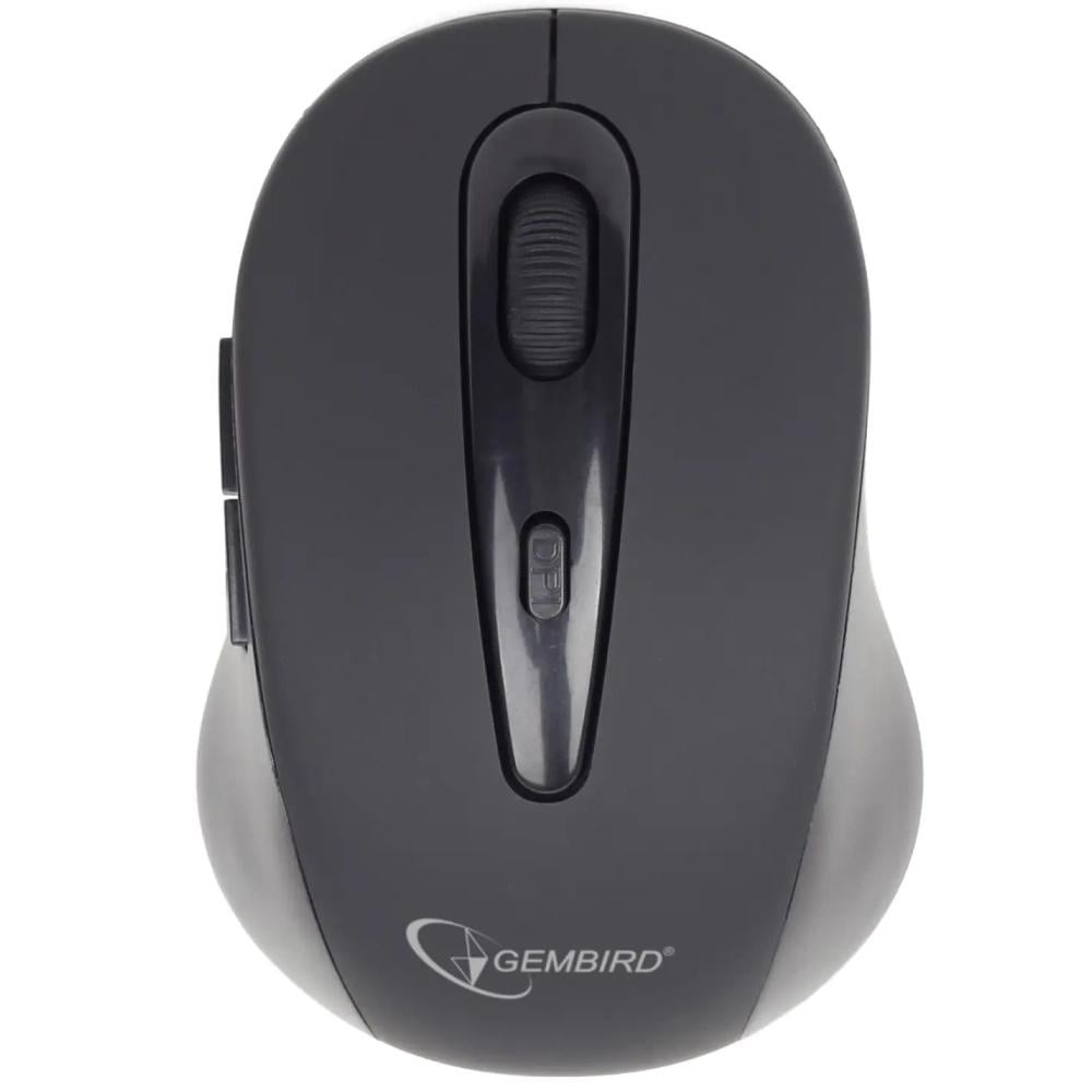 Мишка бездротова Gembird MUSWB2 оптична 1600 dpi Bluetooth 6 кнопок батарейна Чорний (629360)