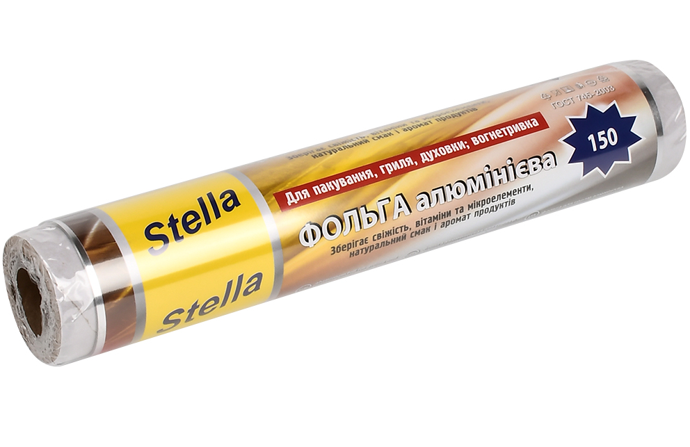 Харчова фольга алюмінієва Stella 400 г 28 см (KS-1071) Харчова фольга алюмінієва Stella 400 г 28 см (KS-1071)