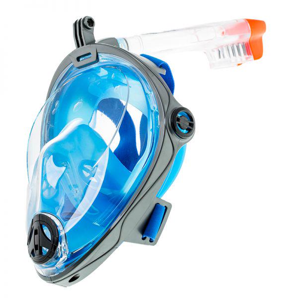 Маска полнолицевая для снорклинга Marlin Vision L-XL Grey/Blue