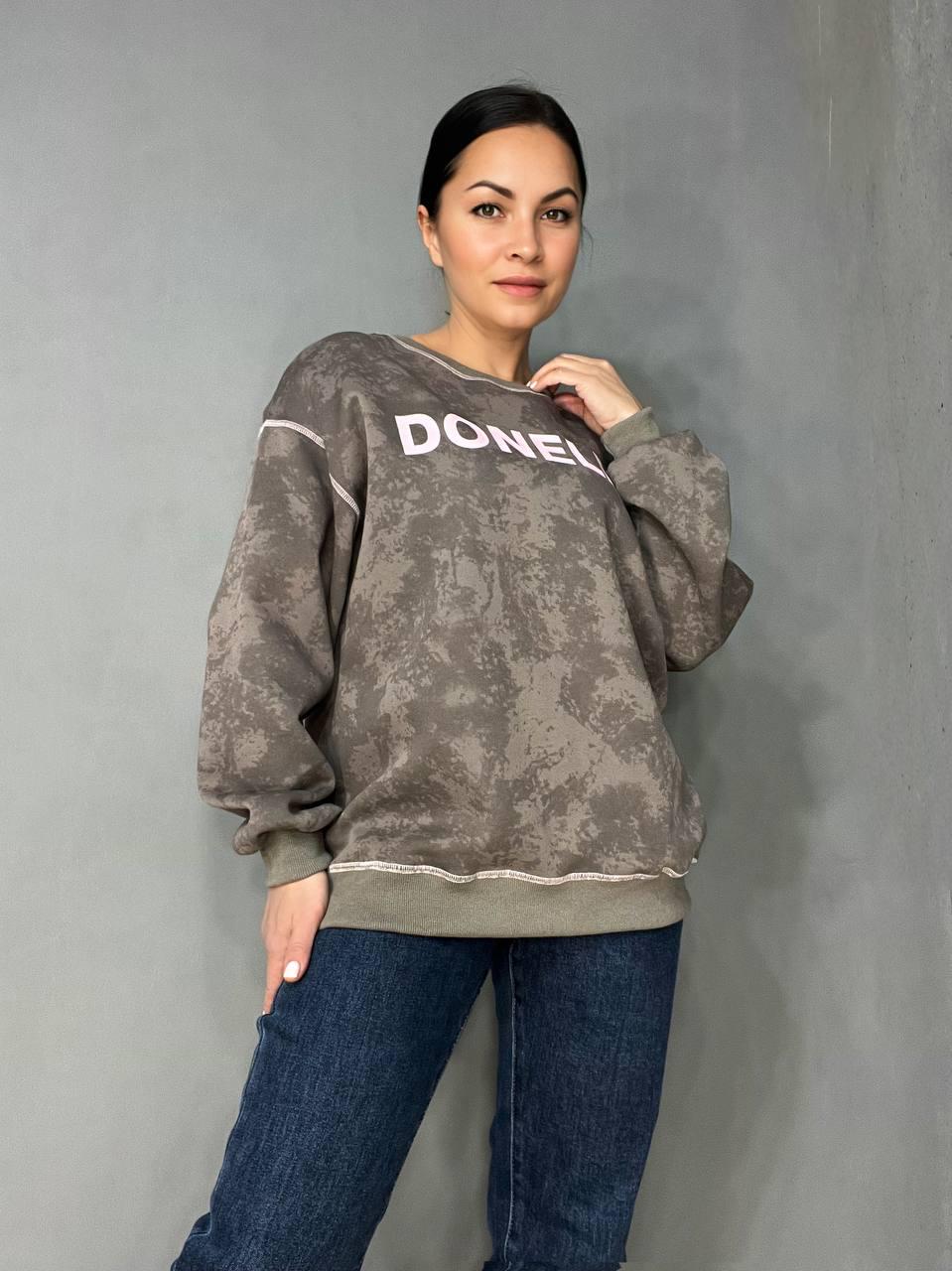 Свитшот женский JOY ONE 1732 DONELES удлиненный вареный тай-дай OS Шоколадный (3303) - фото 1 Свитшот женский JOY ONE 1732 DONELES удлиненный вареный тай-дай OS Шоколадный (3303) - фото 1