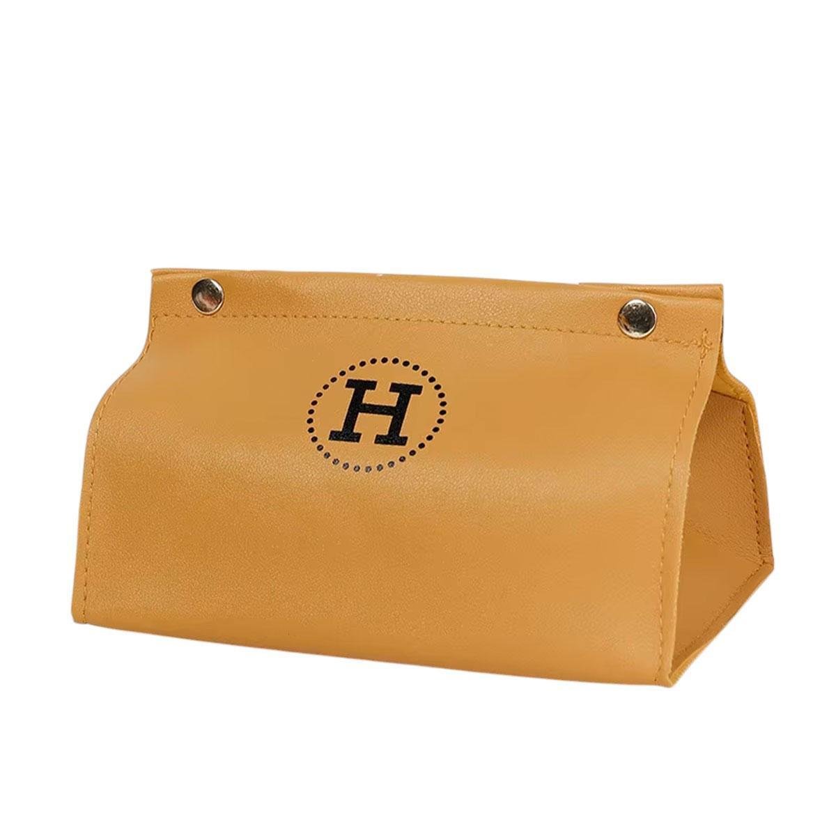 Салфетница из экокожи HP-3-213Y 20х7,5х11,5 см Желтый (A-033513) - фото 1