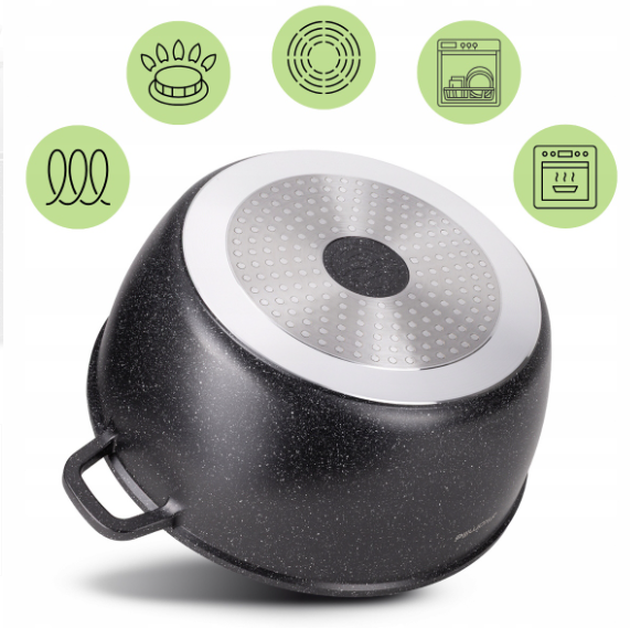 Каструля Kamille з литого алюмінію з кришкою та антипригарним покриттям 8 л (4480) - фото 4 Каструля Kamille з литого алюмінію з кришкою та антипригарним покриттям 8 л (4480) - фото 4