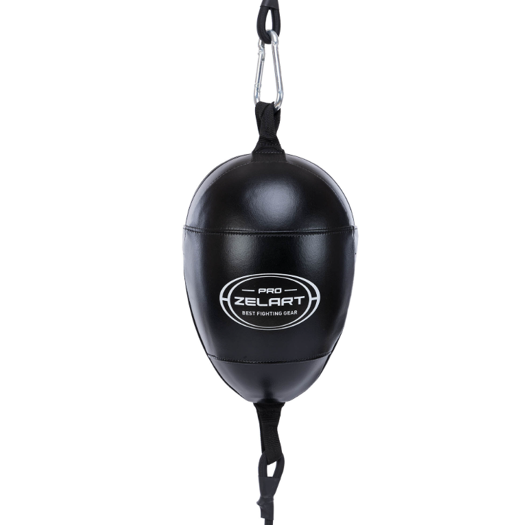 Груша на растяжках Zelart каплевидная набивная (BO-3928_Черный)