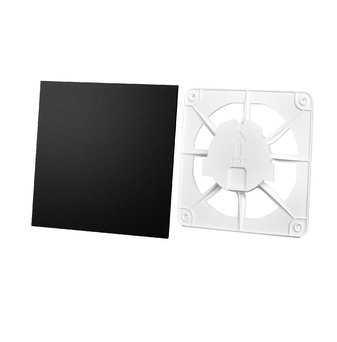 Вентиляційна решітка AirRoxy dRim grill та пластикова панель Чорний матовий (02-300159)