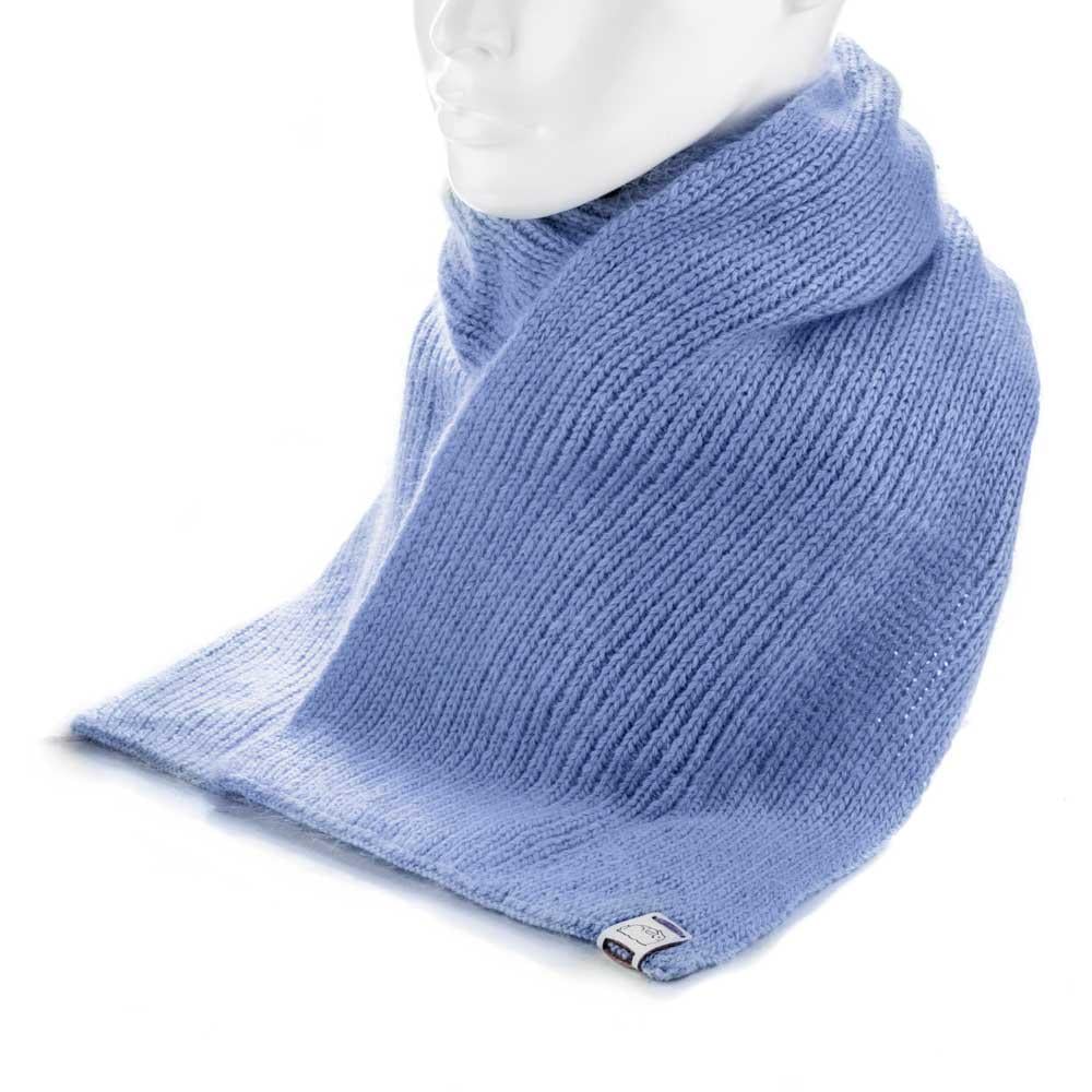 Шарф жіночий ангоровий теплий Atrics S901 м'який тонкого в'язання Джинсовий - фото 1