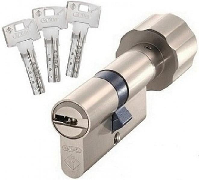 Цилиндр Abus Bravus 2000 Compact 90 ключ/поворотник Т 35х55 мм Никель/Сатин (1707979730)