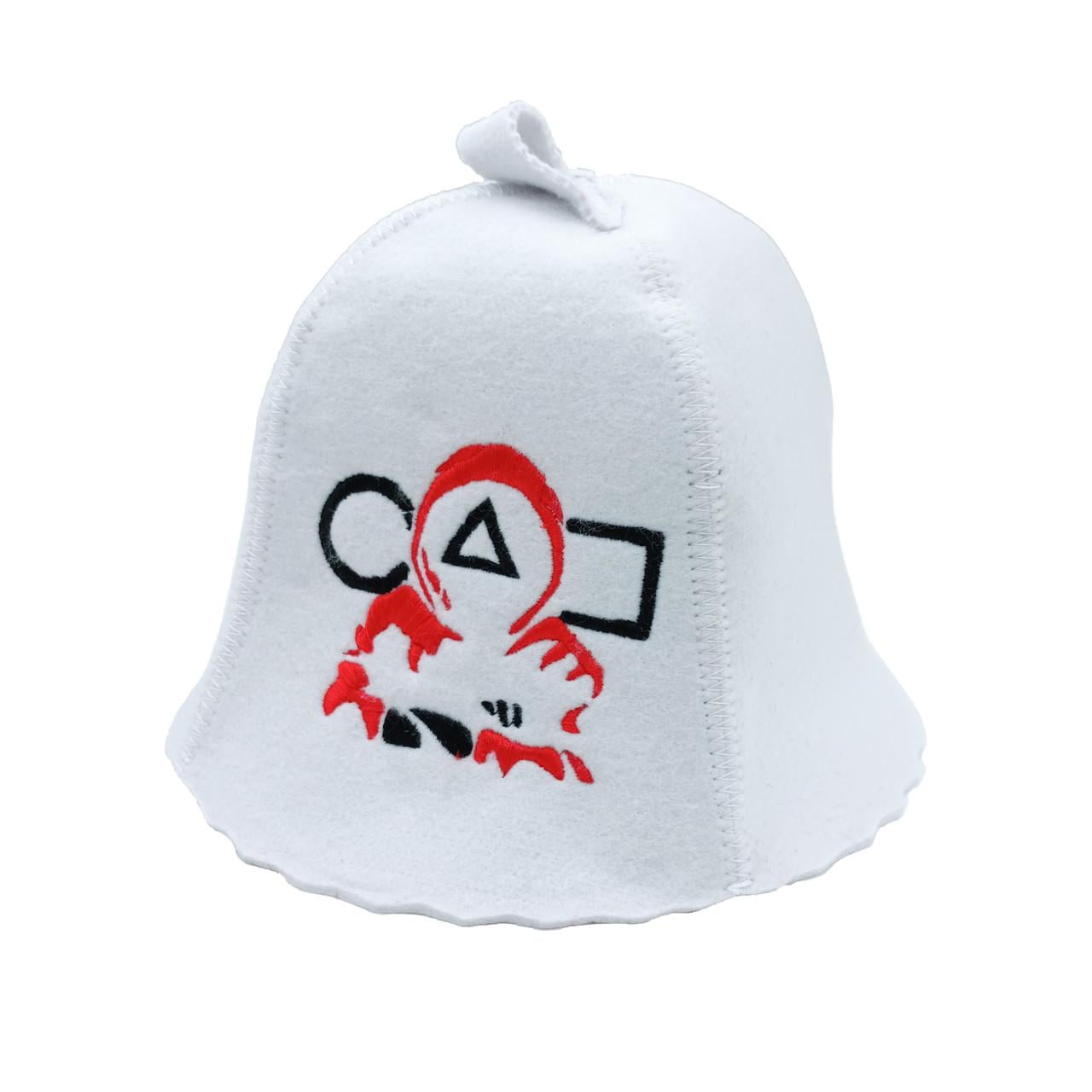 Шапка для бани Luxyart Кальмар искусственный фетр Белый (LA-649)