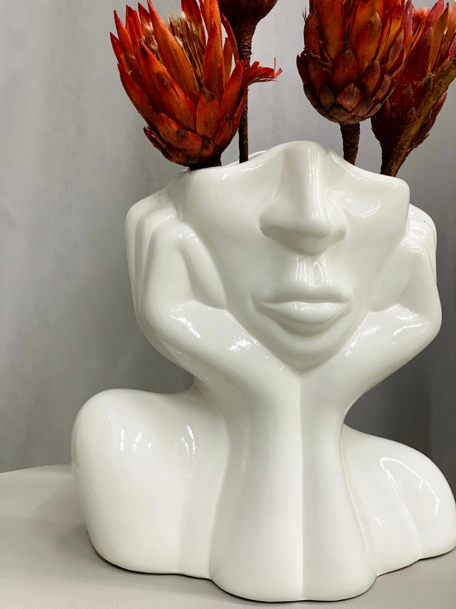 Ваза керамічна Леді 24 см Білий - фото 2 Ваза керамічна Леді 24 см Білий - фото 2