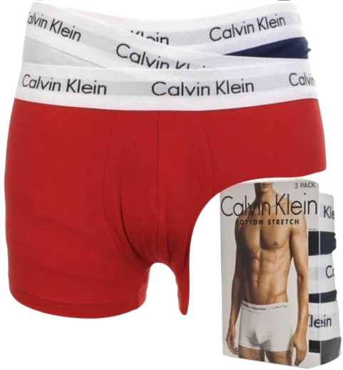 Набор трусов боксеров мужских Calvin Klein men boxer 3 шт. L Белый/Красный/Темно-Синий (1234567878) - фото 3 Набор трусов боксеров мужских Calvin Klein men boxer 3 шт. L Белый/Красный/Темно-Синий (1234567878) - фото 3