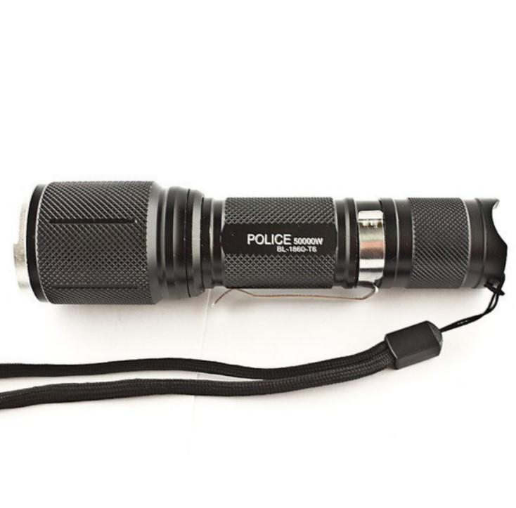 Фонарь диодный 1x18650/ ЗУ 220V/12V (BL-1860-T6)