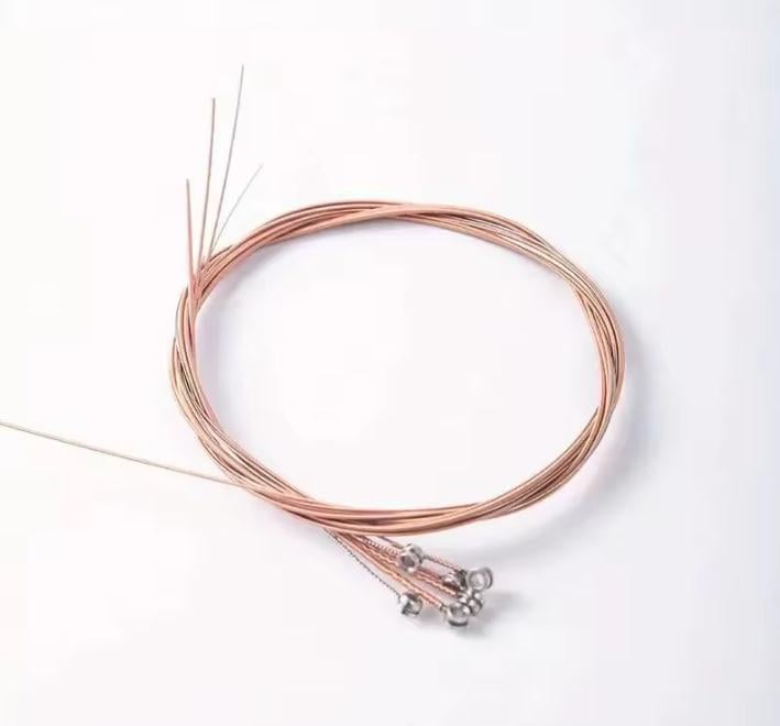 Струны для акустической гитары сталь/медь комплект 6 шт. Красный