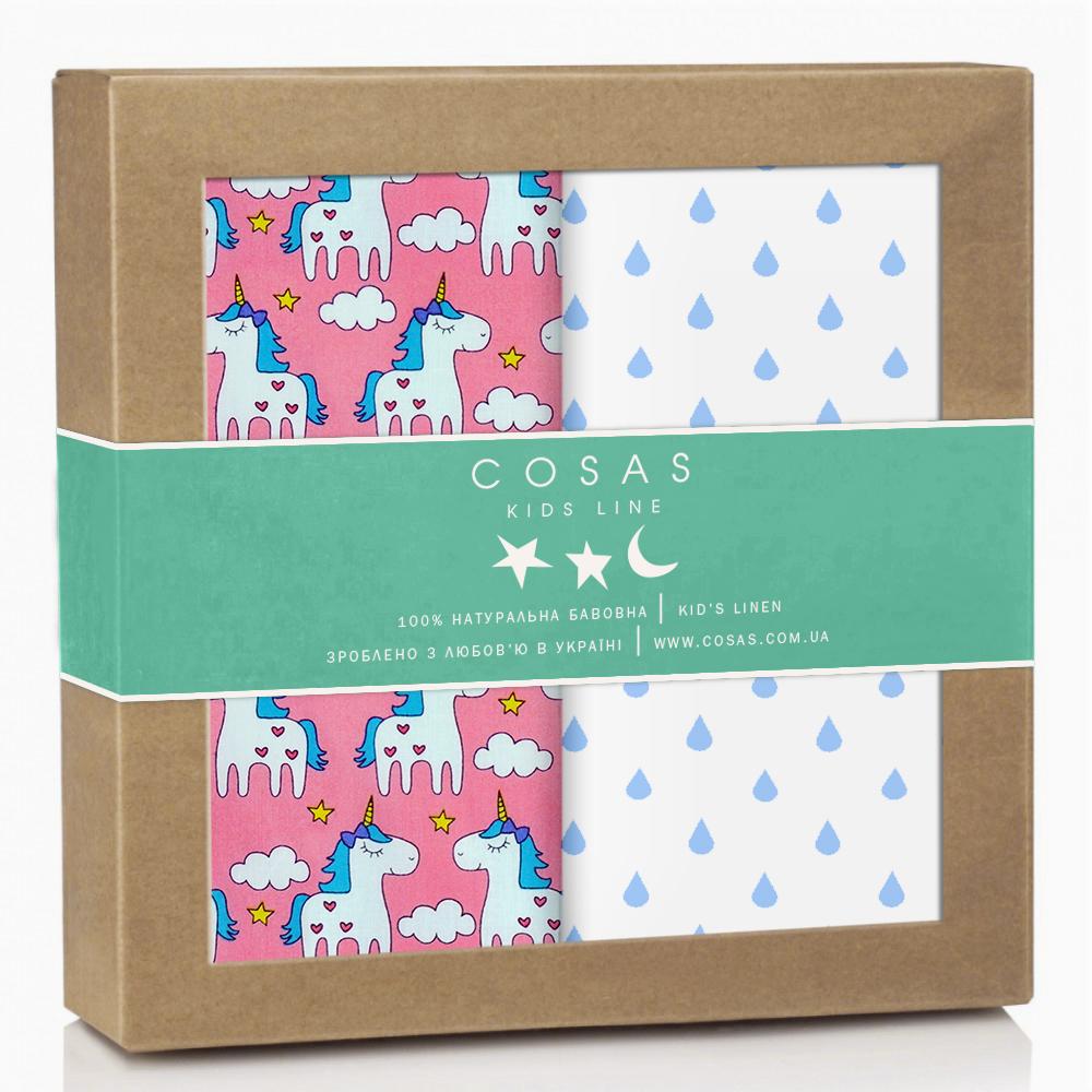 Набор пеленок Cosas Unicorn Drop 80х100 см 2 шт. (4822055266776) Набор пеленок Cosas Unicorn Drop 80х100 см 2 шт. (4822055266776)