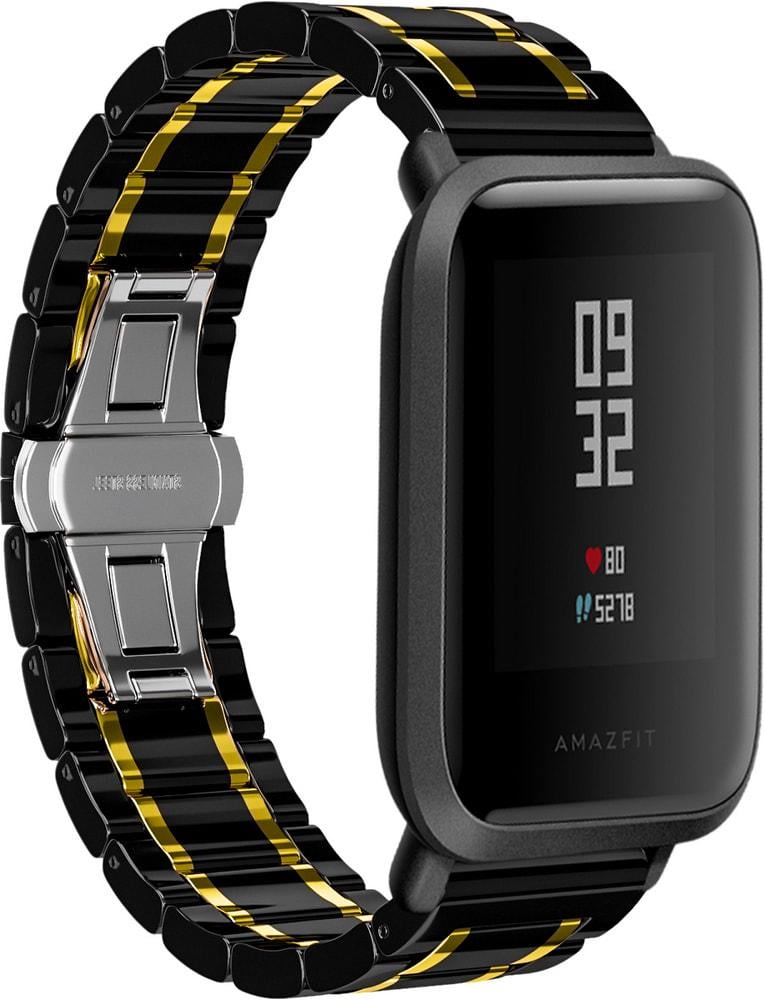 Ремешок керамический Ceramo для Amazfit Bip Black/Gold (28732-02) Ремешок керамический Ceramo для Amazfit Bip Black/Gold (28732-02)
