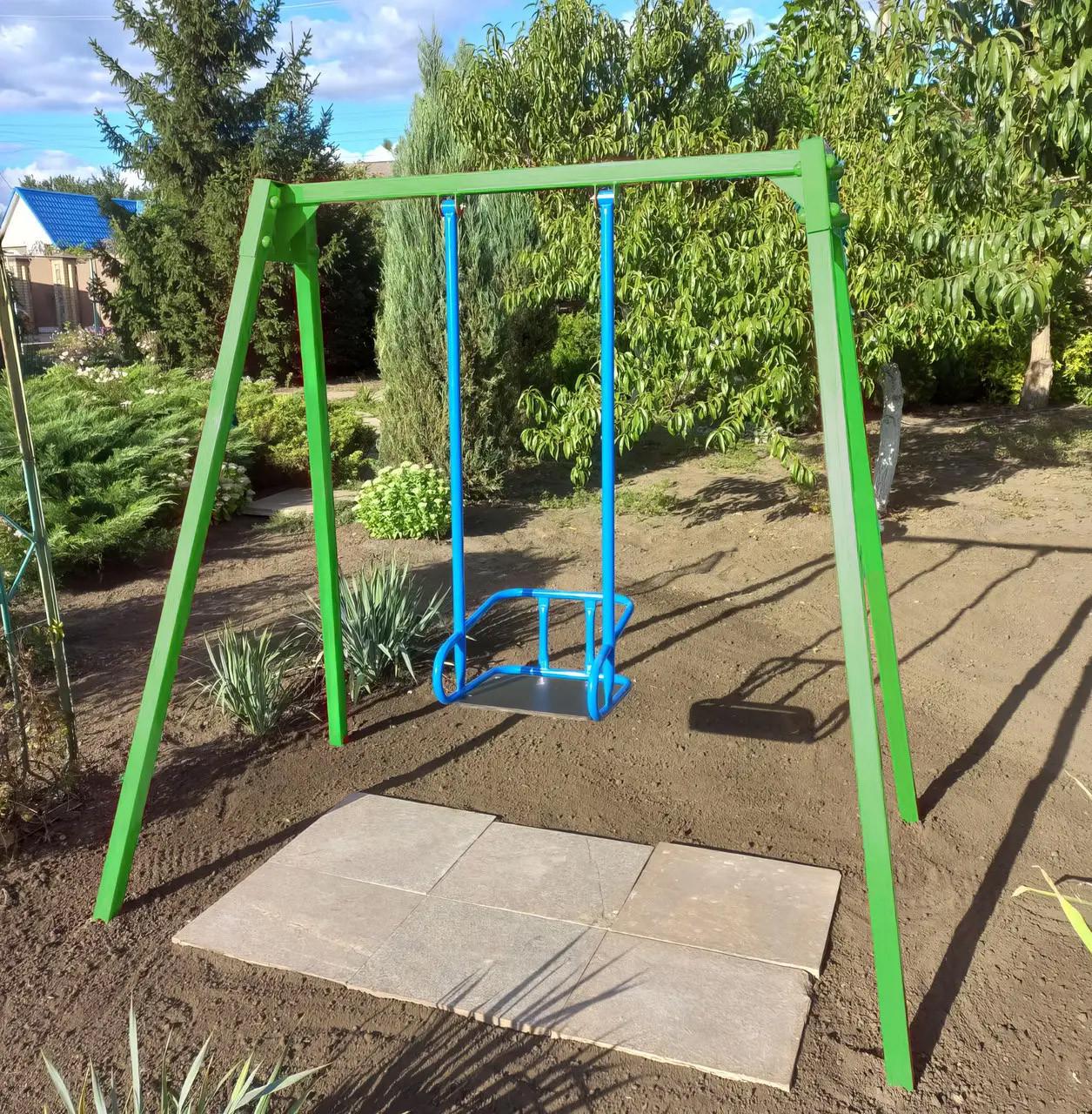 Качель детская SAB металлическая на опорах для улицы (0065) - фото 2