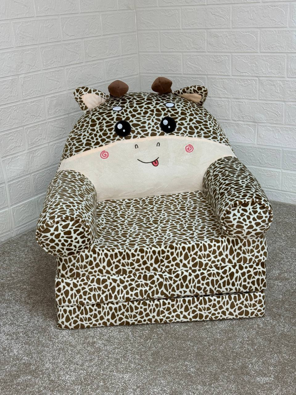М'яке дитяче крісло плюшеве Жирафа безкаркасне (1new23345)