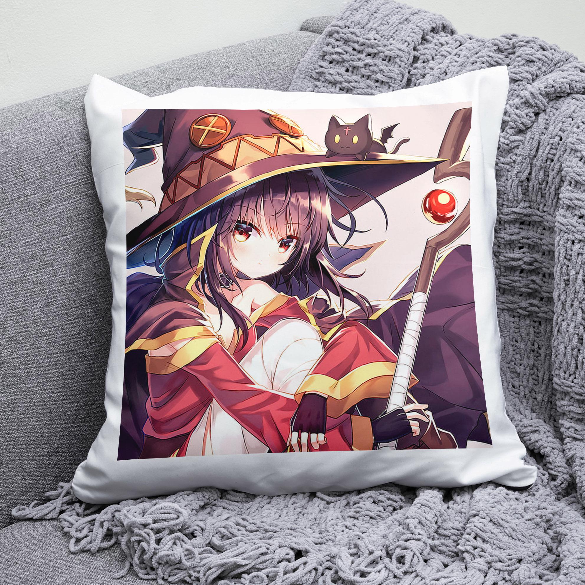Плюшевая подушка квадрат с принтом KonoSuba Этот замечательный мир! "3