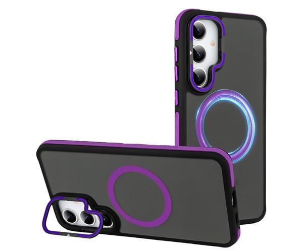Чехол-накладка Armor Matte Kickstand для Samsung Galaxy S24 FE с магнитным кольцом Фиолетовый Чехол-накладка Armor Matte Kickstand для Samsung Galaxy S24 FE с магнитным кольцом Фиолетовый