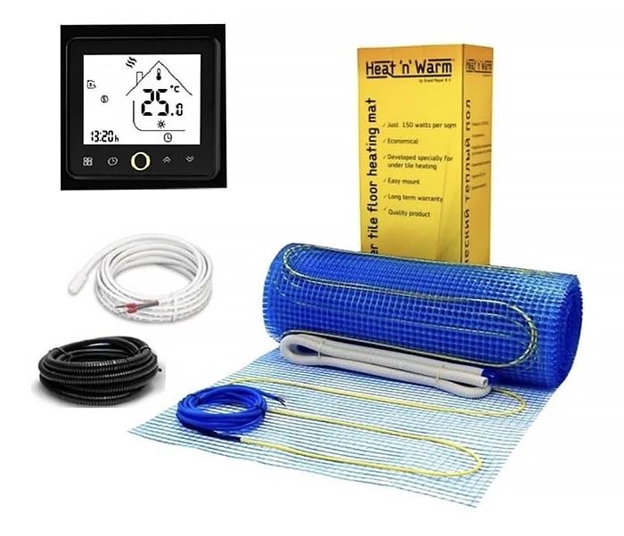 Нагревальный мат двужильный Grand Meyer EcoNG 525 Вт 3,5 м² с терморегулятором Wi-Fi Black