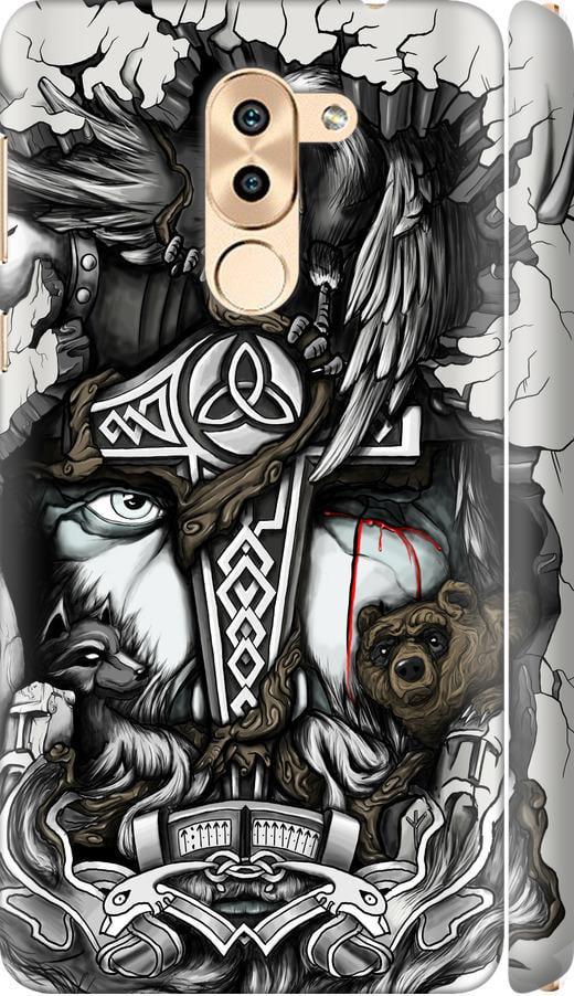 Чехол на Huawei Honor 6X Тату Викинг (4098m-460-42517)