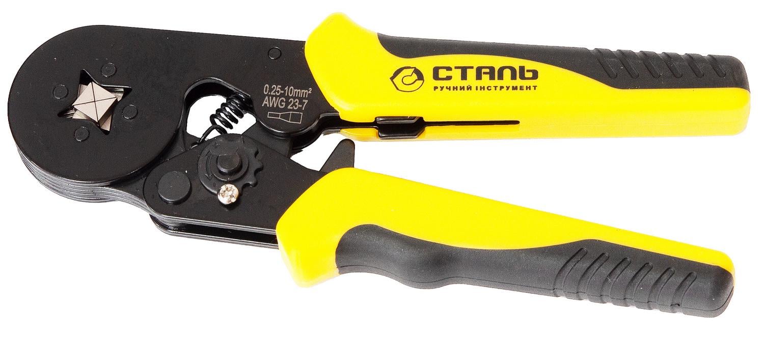 Клещи обжимные Сталь 180 мм/0,25-10 мм2 (41176)