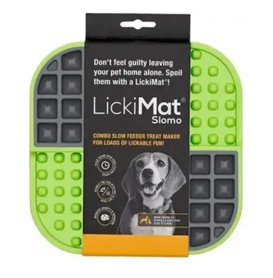 Коврик комбинированный для лакомств LickiMat Slomo Зеленый - фото 1 Коврик комбинированный для лакомств LickiMat Slomo Зеленый - фото 1