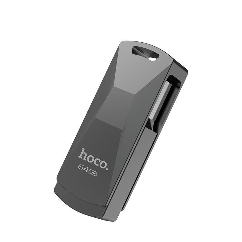 Флеш-накопичувач Hoco 64 Gb UD5 USB 3,0 підвищена швидкість Металік