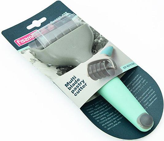 Роллер Fissman для фигурной нарезки теста 5 см 4 полоски
