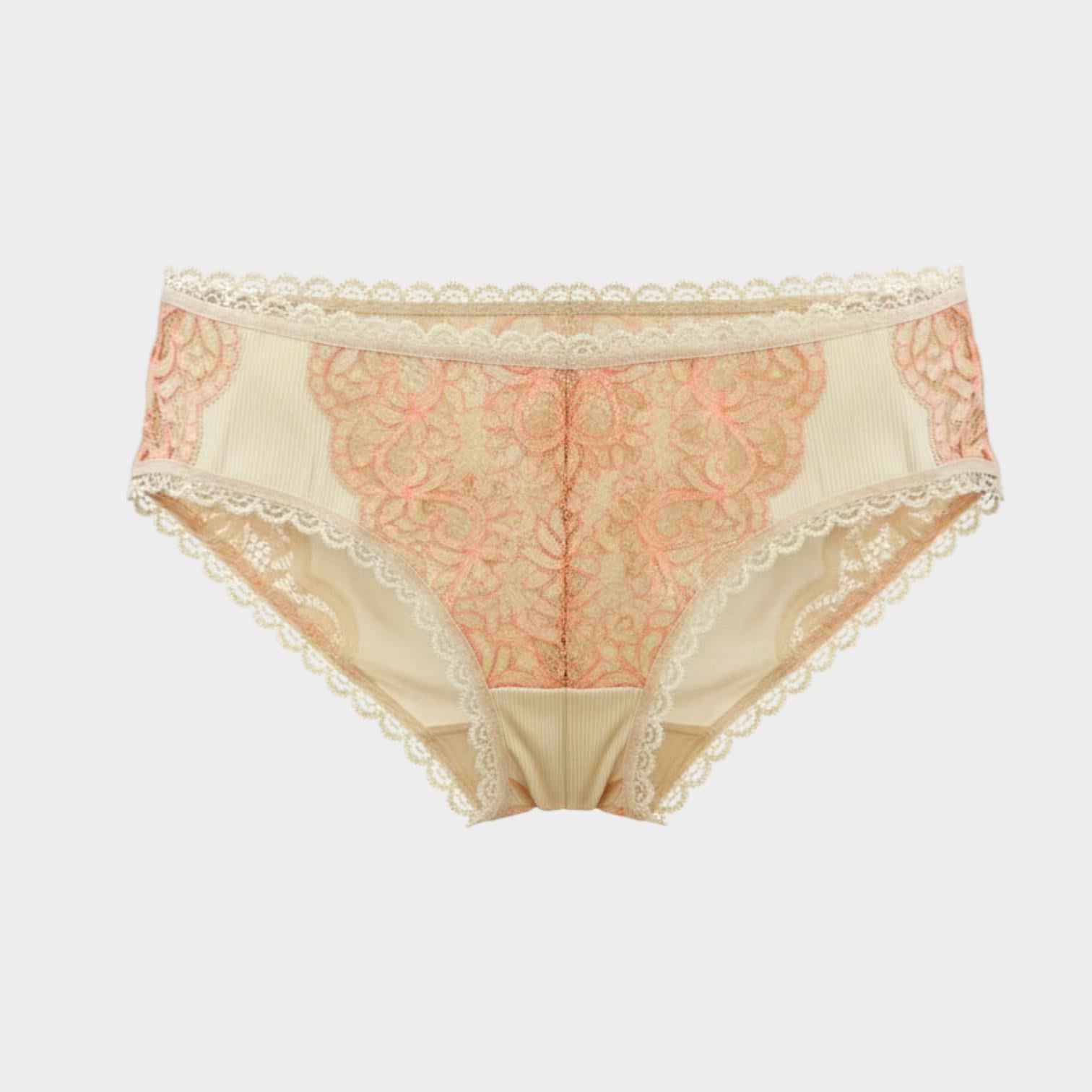 Трусики Victoria's Secret Hipster Lace Panty L Бежевый (24463126)