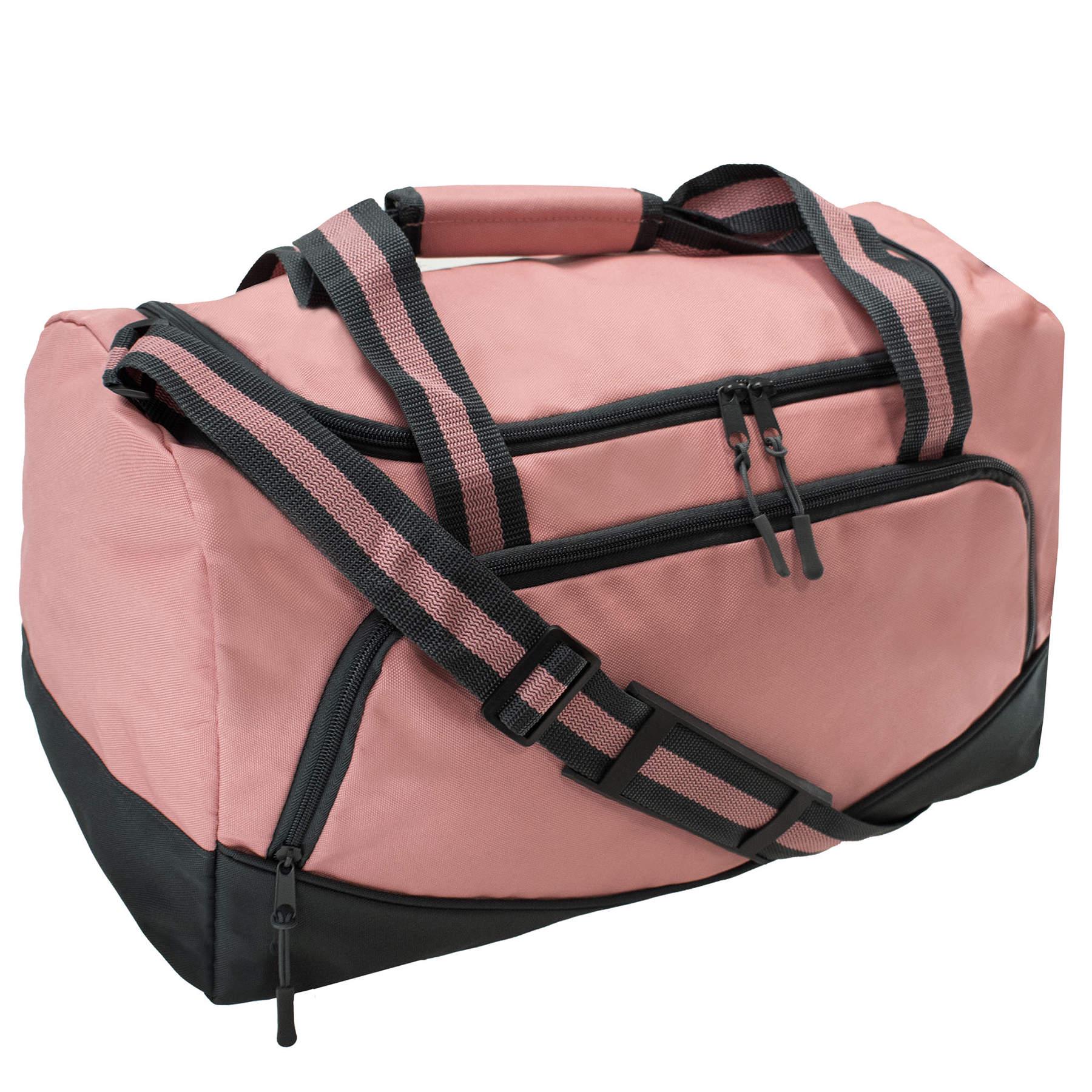 Сумка дорожня спортивна SEMI LINE A3026-8 29 л поліестер 600D 44,5x28x23,5 см Рожево-чорний