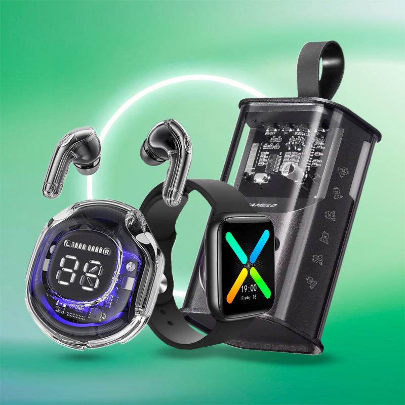 Наушники Bluetooth Ultrapods Pro/смарт-часы T500/портативная колонка A036 - фото 4