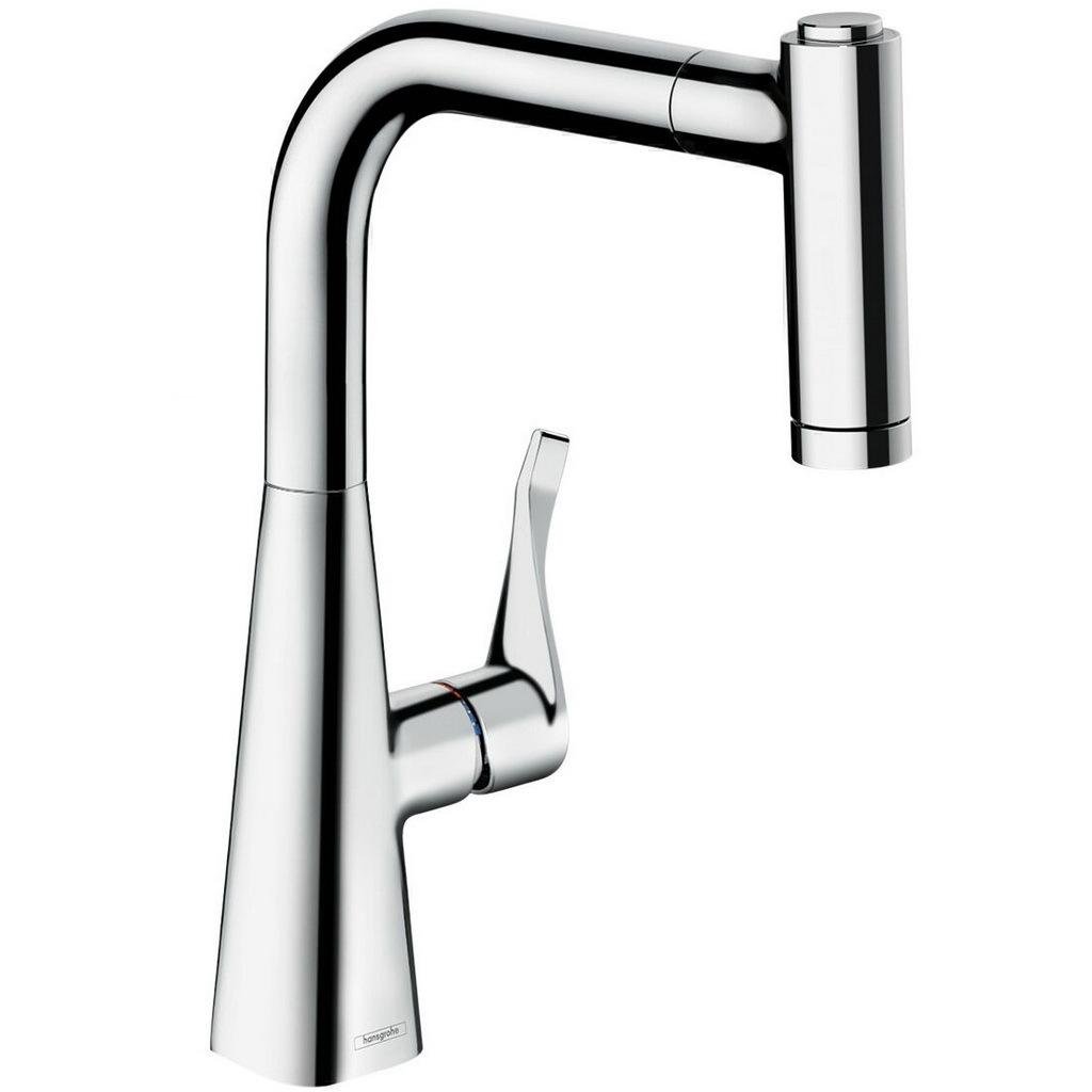 Смеситель для кухни Hansgrohe Metris M71 14834000 с видвижной лейкой Хром (142659) Смеситель для кухни Hansgrohe Metris M71 14834000 с видвижной лейкой Хром (142659)