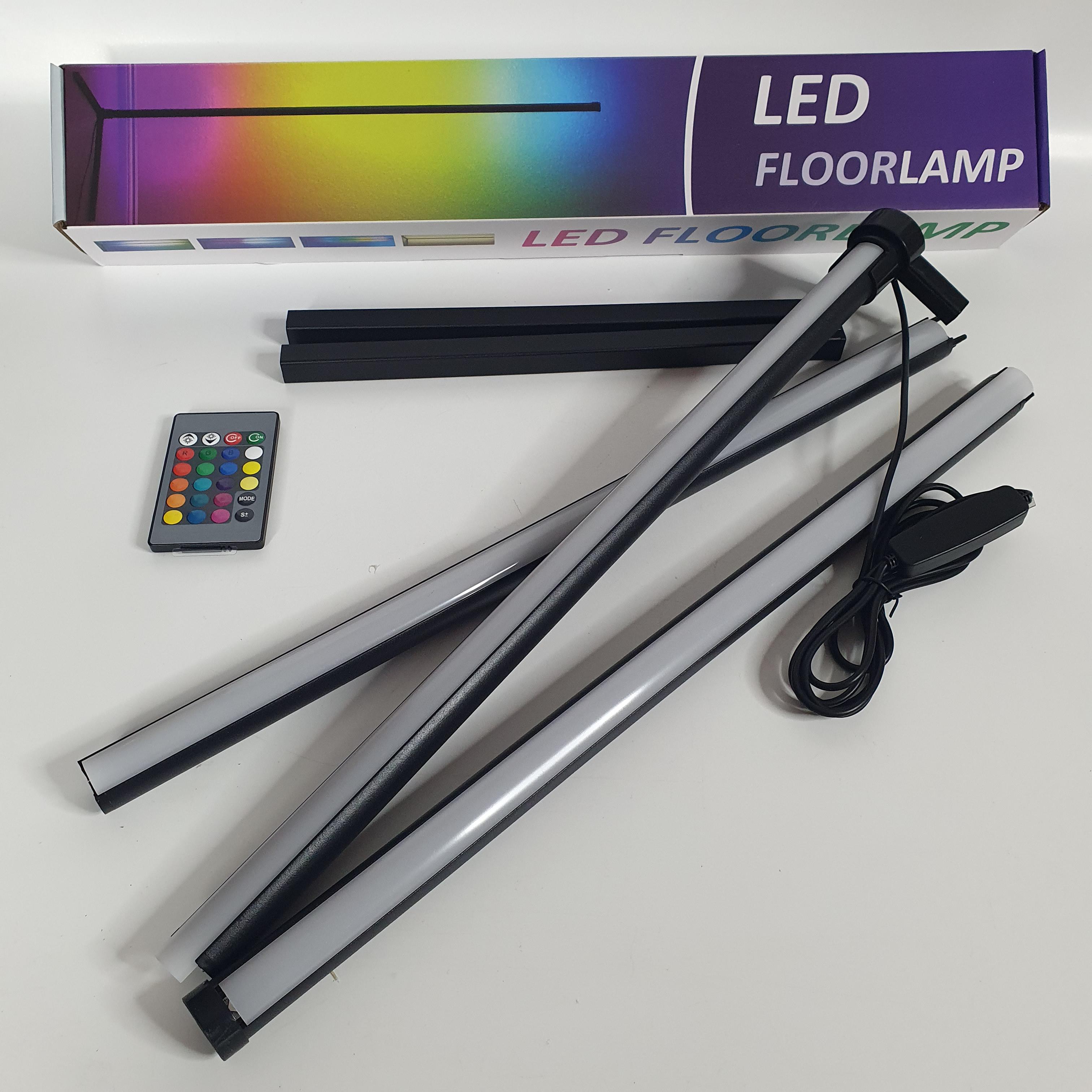 Напольная угловая светодиодная RGB LED лампа 1,4 м торшер для спальни с пультом дистанционного управления Разноцветный RGB HA-10 - фото 3 Напольная угловая светодиодная RGB LED лампа 1,4 м торшер для спальни с пультом дистанционного управления Разноцветный RGB HA-10 - фото 3