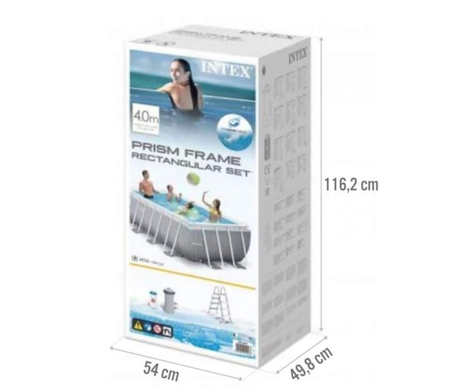 Бассейн каркасный прямоугольный Intex лестница/фильтрация 6836 л 400х200х100 см - фото 5 Бассейн каркасный прямоугольный Intex лестница/фильтрация 6836 л 400х200х100 см - фото 5