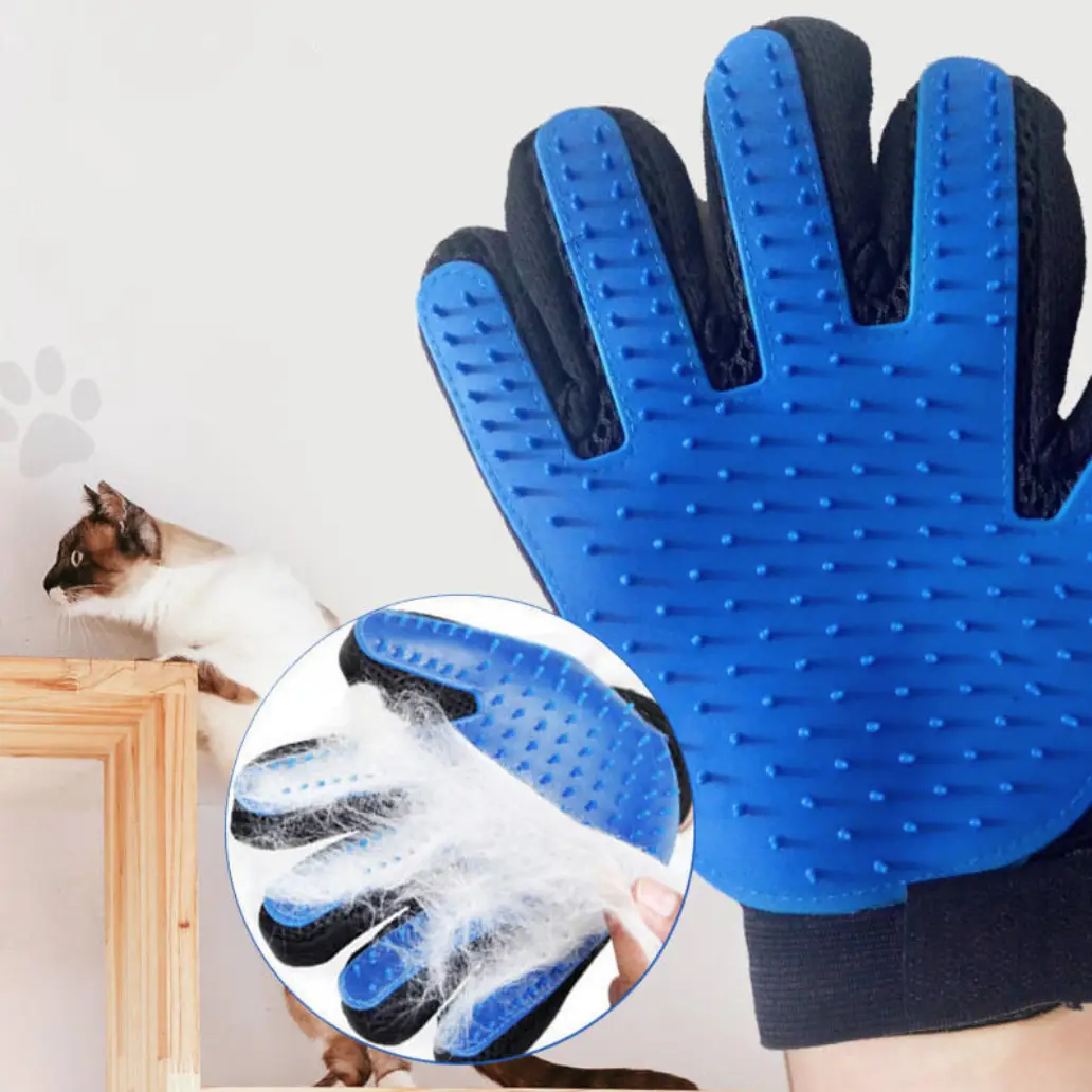 Перчатка-гребешок для вычесывания шерсти у собак и кошек True Touch Pet Glove (00194) - фото 7