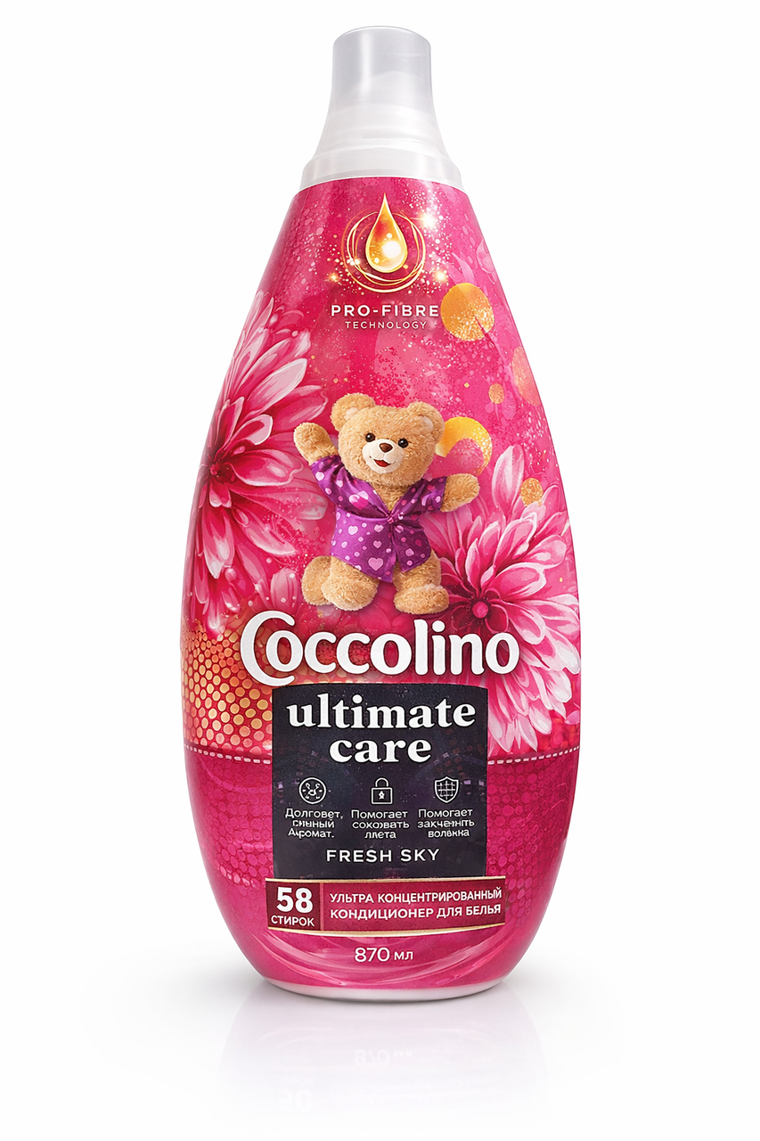 Ополіскувач для білизни ультраконцентрат Coccolino Ultimate Care Fuchsia Passion 870 мл 58 прань